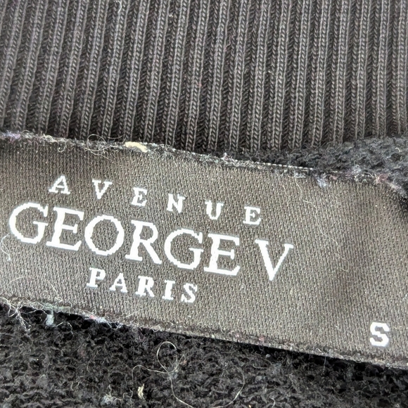 Avenue George V Paris Front Zip Black Jacket Small - Picture 5 of 9